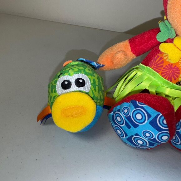 Infantino Mallory Monkey Hawaiian Plush Toy Sensory Rattle Stuffed Animal Play - Picture 6 of 11